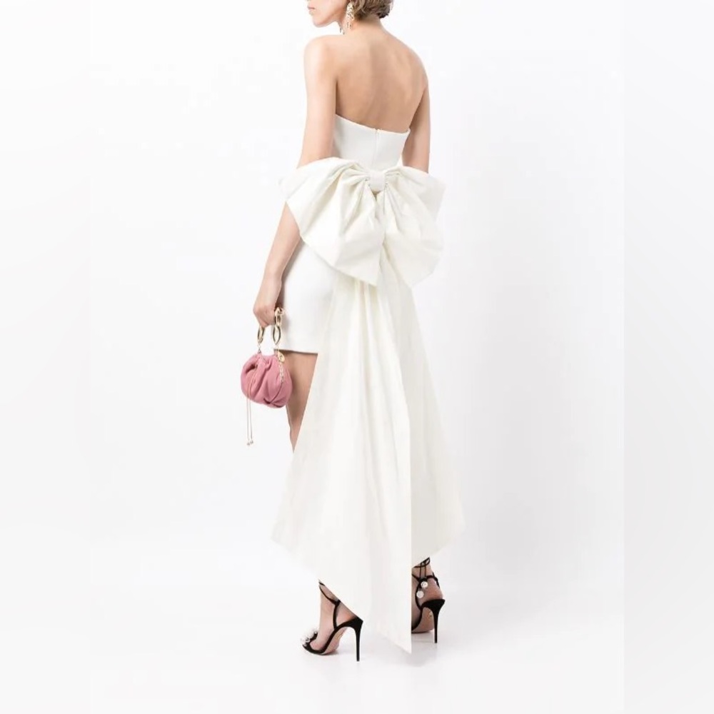 REBECCA VALLANCE Daphne bow-detail crêpe minidress